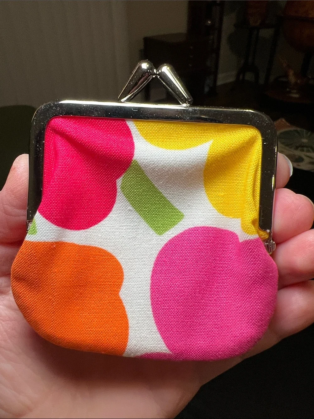 Marimekko Made in Finland Designer Small Colorful Floral Coin Purse